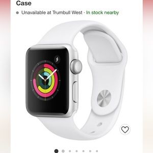 Used Series 3 Apple Watch with used white sports band